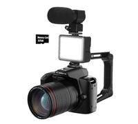 Bosiyrggrl Appareil Photo Numérique 4K avec WiFi et Enregistreur Vidéo, 64MP Caméscope, Caméra de Blog en Plastique Noir avec Zoom, Utilisable comme Webcam. Livré avec Carte Mémoire 32G.