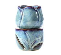 Bosiyrggrl AromathéRapie Four Bougie Lampe DéCoration Chambre BrûLeur D'Encens Tulipe en CéRamique Bougie