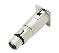 Bosiyrggrl Base de XLR Mâle à XLR Prise Métallique Type D à Trois Cœurs pour Convertisseur de Connexion Audio