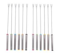 Bosiyrggrl Bâtonnets de Fondue au Fromage Ensemble de Fondue pour Fabricant de Fromage Suisse, Fourchettes à Fondue en Acier Inoxydable RôTissage de Guimauve