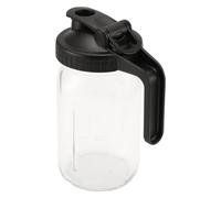 Bosiyrggrl Bocal de 32 Oz avec Couvercle à Bec Verseur - Joint de Pichet en Verre pour Jus, Lait, Café, Thé, Limonade, Boisson