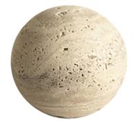 Bosiyrggrl Boule Décorative en Marbre Naturel pour Table et Étagère, Sculpture Sphérique en Travertin Vintage pour la Décoration Intérieure.