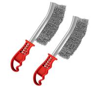 Bosiyrggrl Brosse Métallique en Acier Inoxydable, Élimination de la Rouille Métallique, Décontamination et Polissage, Brosse Multifonctionnelle, Installation Facile, Facile à Utiliser, Argent