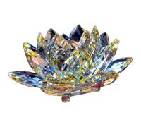 Bosiyrggrl C Cristal Fleur de Lotus Figurine Décor Valentine Mariage Décor Verre Artisanat Collection Presse-Papier Ornements de Table Cadeau Souvenir