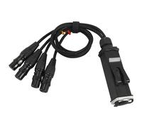 Bosiyrggrl Câble Blindé RJ45 CAT5 vers Connecteurs Femelles XLR 3 Broches à 4 Canaux, Câble Récepteur Multi-Réseau pour Studio de Scène