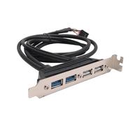 Bosiyrggrl Câble D'Extension USB 2.0 et USB 3.0, Adaptateur de Panneau D'En-Tête, Se Branche sur la Carte Mère 9 Broches 20 Broches