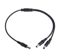 Bosiyrggrl Câble Répartiteur d'alimentation CC à 2 Voies 5,5 X 2,1 Mm, 1 Mâle vers 2 Mâles, pour Éclairage LED et Caméra