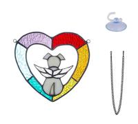 Bosiyrggrl Cadeaux Commémoratifs d'amour pour Chiens, Sympathie pour la Perte d'un Animal de Compagnie, Style de Décoration Parfait pour Les Amoureux des Chiens, Vitrail à Suspendre