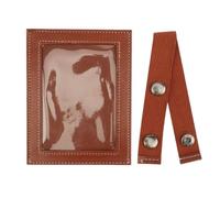 Bosiyrggrl Cadre Photo pour Pare-Soleil de Voiture en Cuir PU, Décoration D'Intérieur D'Automobile, Accessoires pour la Fête des Pères A