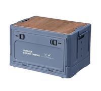 Bosiyrggrl Camping en Plein Air Pliant Touristique Table Boîte de Rangement Voiture Boîte de Rangement en Plein Air Voyage Stockage Équipement de Camping Bleu, S