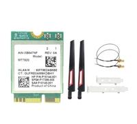 Bosiyrggrl Carte Adaptateur WiFi MT7920 WIFI6 1800Mbps sans + Bluetooth 5.2 2.4G/5.8G M.2 NGFF Kit D'Antenne (10DB) pour 10/11