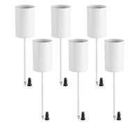 Bosiyrggrl Chandelier Bougeoir Guirlande de L', Bougies Cônes avec Brochette 6Pcs Blanc