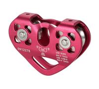 Bosiyrggrl Chariot de Câble Poulie de Câble Poulie avec Roulement à Billes Spéléologie Travail en Hauteur Rouge