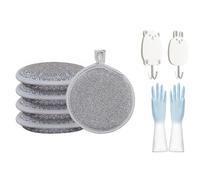 Bosiyrggrl Chiffons de Lavage de Vaisselle en Métallique Polyvalent, 2024, la Dernière Couverture de Vaisselle en Métallique Polyvalente, Est Utilisée pour Le Lavage Humide et Sec C