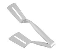 Bosiyrggrl Clip de Pelle Double Face en Acier Inoxydable, Pince de Cuisine pour Spatule en Acier Inoxydable, Pince de Gril, Pince de Spatule Rabattable