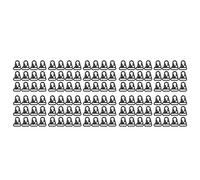 Bosiyrggrl Clip pour Agrandie de 120 Pièces Sling Clasp Olecranon Hook pour Keychain Snap Hooks Bag Couleur Noire