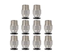 Bosiyrggrl Connecteur de Tube Pneumatique Droit PC4-M10 en PTFE pour Tube Bowden, Compatible avec Les Imprimantes 3D