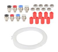 Bosiyrggrl Connecteur Pneumatique PC4-M6 avec Écrou, Accessoires pour Boîte de Séchage de Filament D'Imprimante 3D avec Écrou et Tube PTFE de 2,5 X 4 Mm.