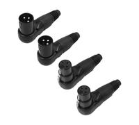 Bosiyrggrl Connecteur XLR, Adaptateur de Prise Jack pour Microphone XLR 3 Broches, Connecteur de à 90 Degrés pour Systèmes de Haut-Parleurs