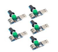 Bosiyrggrl Contrôleur de Vitesse de Ventilateur USB Multifonction, 5 Pièces, Mini Régulateur de Volume D'Air, Réglage de la Vitesse Du Vent, Refroidissement Silencieux, Interrupteur de Ventilateur