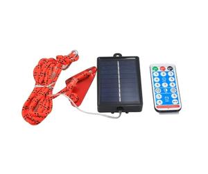 Bosiyrggrl Corche de Vent Lumineuse 5 Mètres 50 Lumières LED Camping Anti-Trip Warning Light for Outdoor Camping String Red