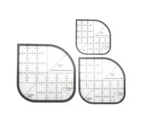 Bosiyrggrl Coupe-Coin Incurvé, Règle Acrylique pour Patchwork, Outil de Couture, Gabarit de Quilting
