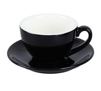 Bosiyrggrl Couple Mug Couleur 220ml Tasse en Céramique Café Design Minimaliste avec Socle Tasse à Thé Style Européen Latte Noir