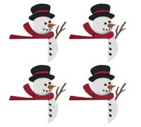 Bosiyrggrl Décoration de Dessus de Porte de Noël, Décoration de Maison de Vacances, Cadre de Porte Supérieur Amusant, Décoration de Panneau d'angle, Mur de Fenêtre, Bonhomme de Neige