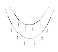 Bosiyrggrl Décoration Suspendue en Bois au Vent de Décoration de Style Méditerranéen avec Tour de Lampe en Perles Articles Suspendus