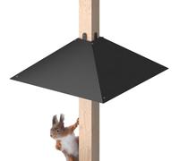 Bosiyrggrl Déflecteur D'Écureuil en Métal pour Poteau, Anti-Écureuils pour Poteaux de Mangeoire à Oiseaux, Protection D'Écureuil Extérieure pour Poteau en Bois