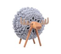 Bosiyrggrl Dessous de Verre en Forme de Mouton, Coussinets de Tasse, Tapis Ronds Isolés en Feutre, Décoration de Table de Bureau à Domicile, Artisanat d'art Gris