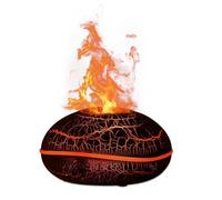 Bosiyrggrl Diffuseur Coloré de Volcan 200 ML avec Ultrasonique, Protection Automatique Contre L'Arrêt, Hélium Flamme Feu Humidificateur, Diffuseur de Brume Fraîche B