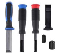 Bosiyrggrl Ensemble de Ciseaux à Bois avec 3 Capuchons de Protection Ciseaux à Mortaise Carrés avec Poignée Antidérapante pour Cadres de de Porte