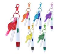 Bosiyrggrl Ensemble de Stylos D'Infirmière, Stylo à Bobine de Badge Comprenant un Surligneur, un Marqueur Permanent, un Porte-Clés LED, une Lampe de Poche, un Stylo à Bille et 6 Ensembles