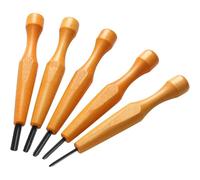 Bosiyrggrl Ensemble D'Outils Triangulaires pour Linoléum et Sculpture sur Bois - 5 Pièces - Ciseaux en V pour Projets de Gravure sur Linoléum