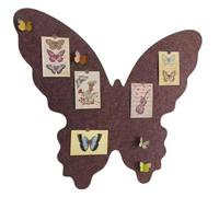 Bosiyrggrl Ensemble Mural de Photos en Feutre en Forme de Papillons Tableau D'Affichage en Feutre de Papillons, Tableau en Liège, Tableau Photo Pliable Auto-Adhésif