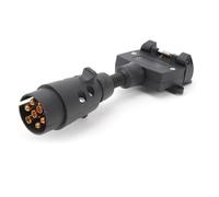 Bosiyrggrl Étanche pour Adaptateur de Remorque de Caravane Bateau, Fiche Mâle Ronde 7 Broches à Prise Plate 7 Broches.