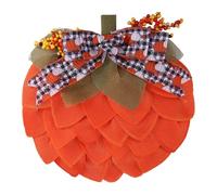 Bosiyrggrl Ferme Couronne de Citrouille Citrouille Porte Cintre Toile de Citrouille pour Automne Halloween Thanksgiving Décoration Murale