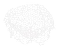 Bosiyrggrl Filet de Pêche Pliable de Remplacement, Épuisette Multifonctionnelle, Blanc, 32 Cm, 1 Pièce