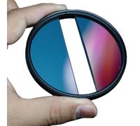 Bosiyrggrl Filtre D'Effet de Double Demi-Lune de 82 mm pour Accessoires de Caméra DSLR, Filtre de Dioptrie de Champ Central.