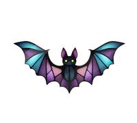 Bosiyrggrl Halloween Bat Vitrail Fenêtre Suspendue Acrylique Mur Art Décoration Ghostss Festival Coloré,B