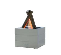 Bosiyrggrl Humidificateur D'Aromathérapie à Flamme, Diffuseur de Parfum, Humidificateur D'Huiles Essentielles avec Télécommande et Lumière, Blanc.