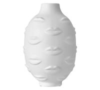 Bosiyrggrl Insertion de Fleurs Sèches, Artistique, Lèvres, Plantes en Pot, Vase en Poterie Blanche, Décoration pour Résidence d'artiste, Ornement A