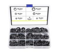 Bosiyrggrl Kit de 280PCS de Rondelle de Serrage de Roulement, Anneau de Retenue, Fixation à Fleur, Ensemble de Rondelle de Verrouillage M3-