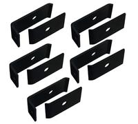 Bosiyrggrl Kit de pour Tapis de Grille Accessoires de Clôture en Treillis à Double Tige pour Fixation sur Murs ou Poteaux Connecteur de Clôture en Treillis à Double Tige