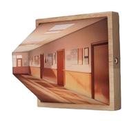 Bosiyrggrl Lampe Murale Visuelle Stéréoscopique 3D Lampes Décoratives de Chevet Scène Effet 3D Changement de Couleur Lampes Murales DIY A