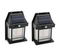 Bosiyrggrl Lampes Solaires D'Extérieur, Applique Murale Solaire du Crépuscule à L'Aube, Capteur de Mouvement, 3 Modes D'Éclairage, Mur de Sécurité Solaire Étanche, Facile à Utiliser A