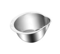 Bosiyrggrl Lave-Riz Passoire Bol en Acier Inoxydable Bol de Lavage de Riz Passoire à Riz Passoire à Fruits et Légumes Outil de Cuisine A