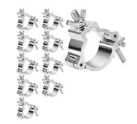 Bosiyrggrl Lot de 10 Pinces D'Éclairage pour Structure, 5 Cm, en Alliage D'Aluminium, pour Éclairage de Scène, Projecteur, Tête Mobile