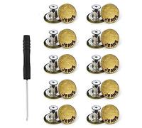 Bosiyrggrl Lot de 100 Boutons de Jeans de Remplacement 17mm Boutons de Jeans Amovibles Pièces de Rechange Accessoires